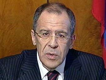 Министр иностранных дел РФ Сергей Лавров, кадр Первого канала, архив
