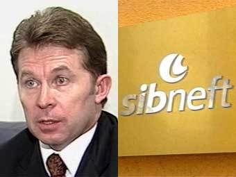 Сергей Богданчиков и логотип "Сибнефти", коллаж Lenta.Ru