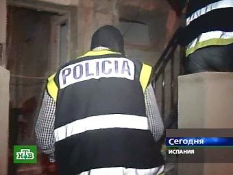 Рейд испанской полиции. Кадр телеканала НТВ