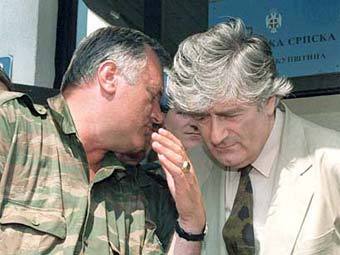 Ратко Младич и Радован Караджич. Фото AFP 