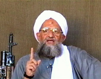 Айман аль-Завахири. Кадр одного из видеообращений, переданный по каналам AFP