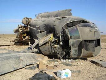 Американский вертолет CH-47 Chinook, сбитый иракскими партизанами. Фото с официального сайта ВВС США