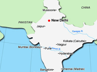 Фрагмент карты Индии с сайта wikipedia.org