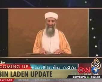 Осама бин Ладен в эфире телеканала Al Jazeera. Кадр CNN, архив