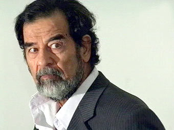 Саддам Хусейн. Фото, переданное в эфире телеканала "Россия", архив 