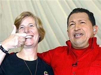 Уго Чавес и Синди Шиэн, фото AFP