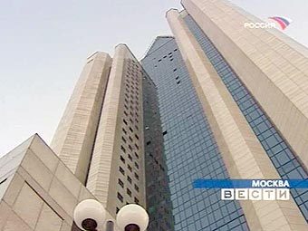 Здание "Газпрома". Кадр телеканала "Россия"