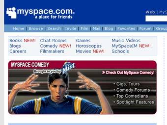 Скриншот MySpace.com