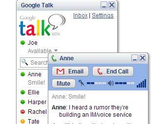 Скриншот программы Google Talk