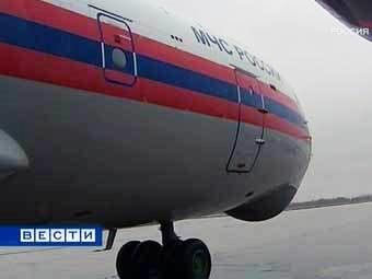 Самолет МЧС. Кадр телеканала "Россия"