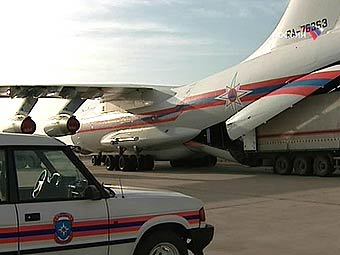 Самолет МЧС на аэродроме "Раменское". Кадр телеканала "Россия 1"