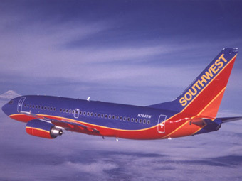 Самолет Southwest Airlines. Изображение с сайта southwest.com