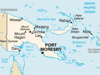 Карта Папуа - Новой Гвинеи с сайта en.wikipedia.org