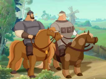 Кадр из мультфильма "Три богатыря на дальних берегах"